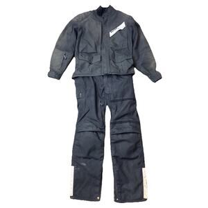 Aerostitch Roadcrafter GoreTex Motorcycle Riding 2 Pc Black Jacket 48L Pant 46